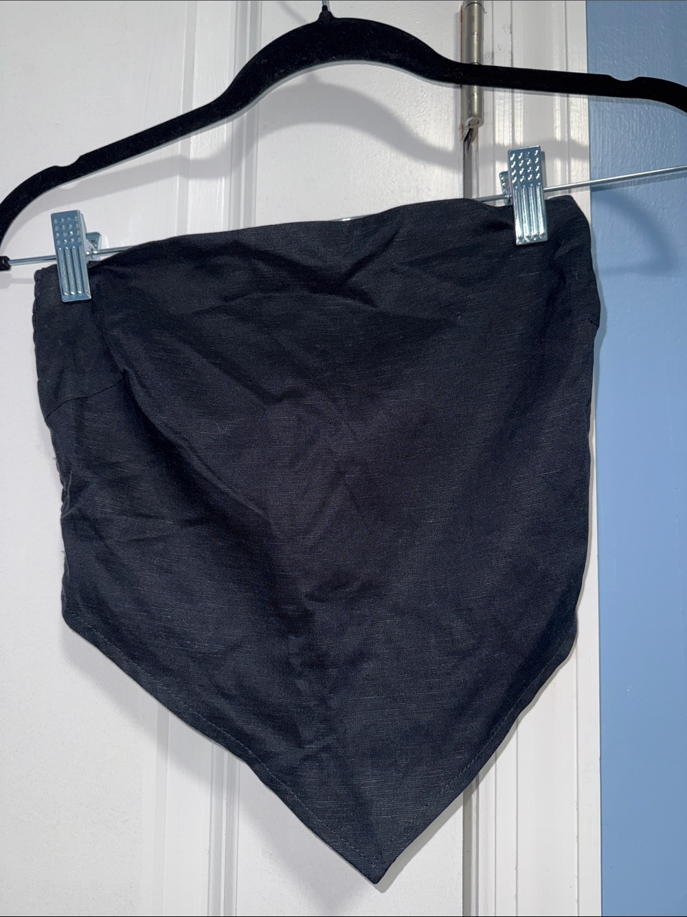 NWT Onia Linen Bandana Top in black XS